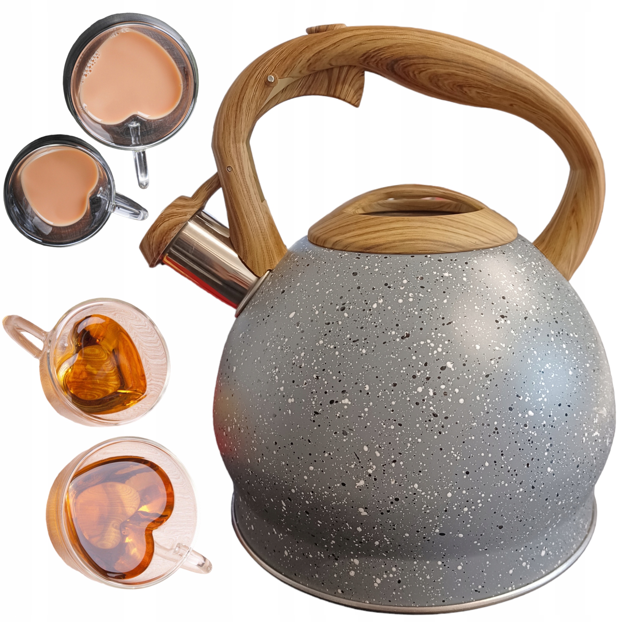 

Czajnik Z Gwizdkiem 3 L Stal Indukcja gaz szary