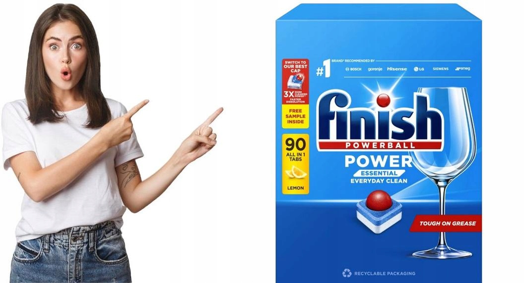 Levně Tablety do myčky Finish Power [90+2] Lemon