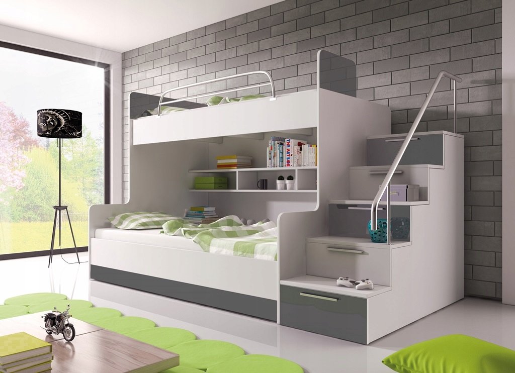 ŁÓŻKO PIĘTROWE RAJ 2 / 7 KOLORÓW POŁYSK Marka inna