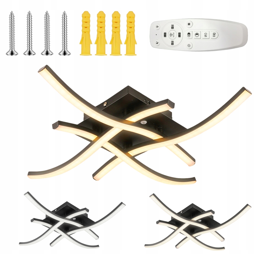 Moda stropní svítidlo Led 3 Barvy Moderní Do Obývacího Pokoje 4 Světelné Lišty 42W