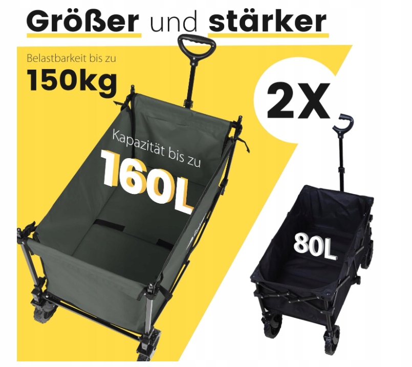 WÓZEK RĘCZNY OGRODOWY PLAŻOWY PIKNIKOWY SEKEY Z DASZKIEM Liczba kółek 4