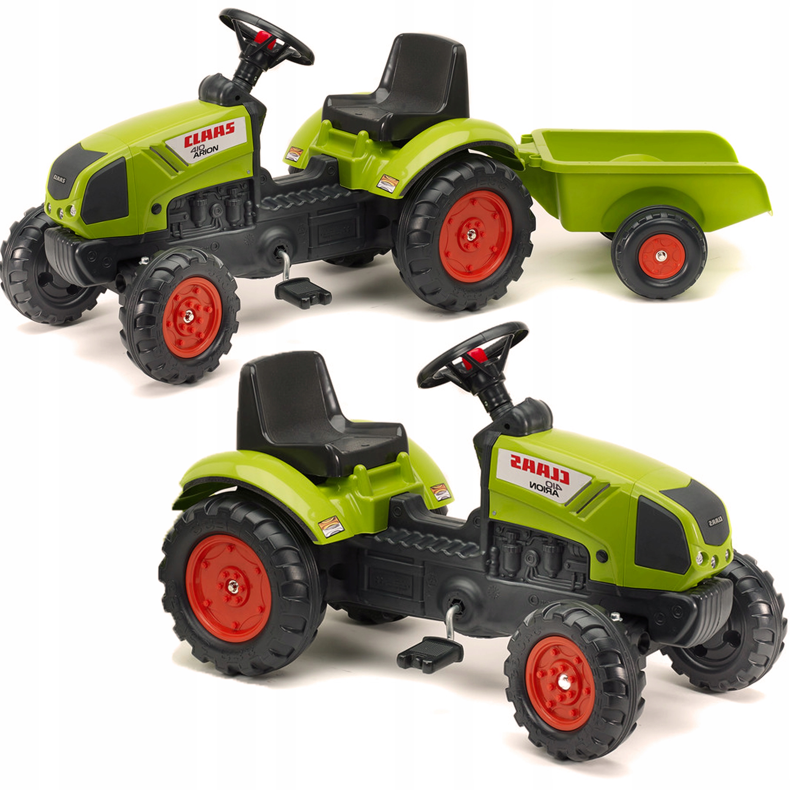 ТРАКТОР, ТРАКТОР НА ПЕДАЛИ CLAAS ARION ПРИЦЕП 2+