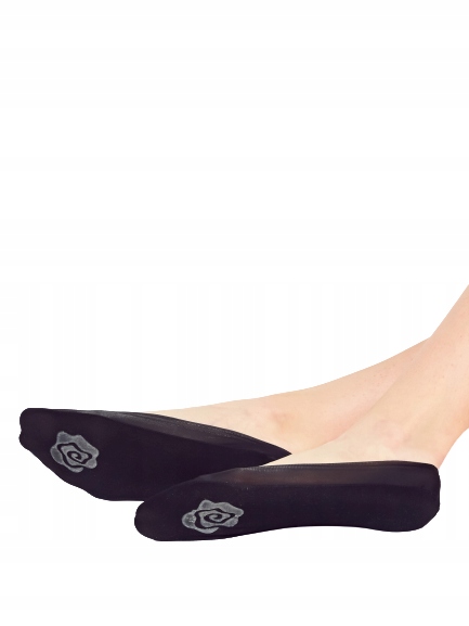 

Stopki z silikonową różą czarne