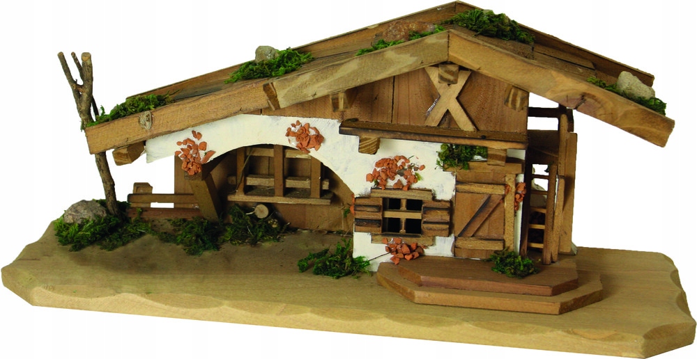 

Szopka Bożonarodzeniowa 30,5x13x13cm do figur 7cm