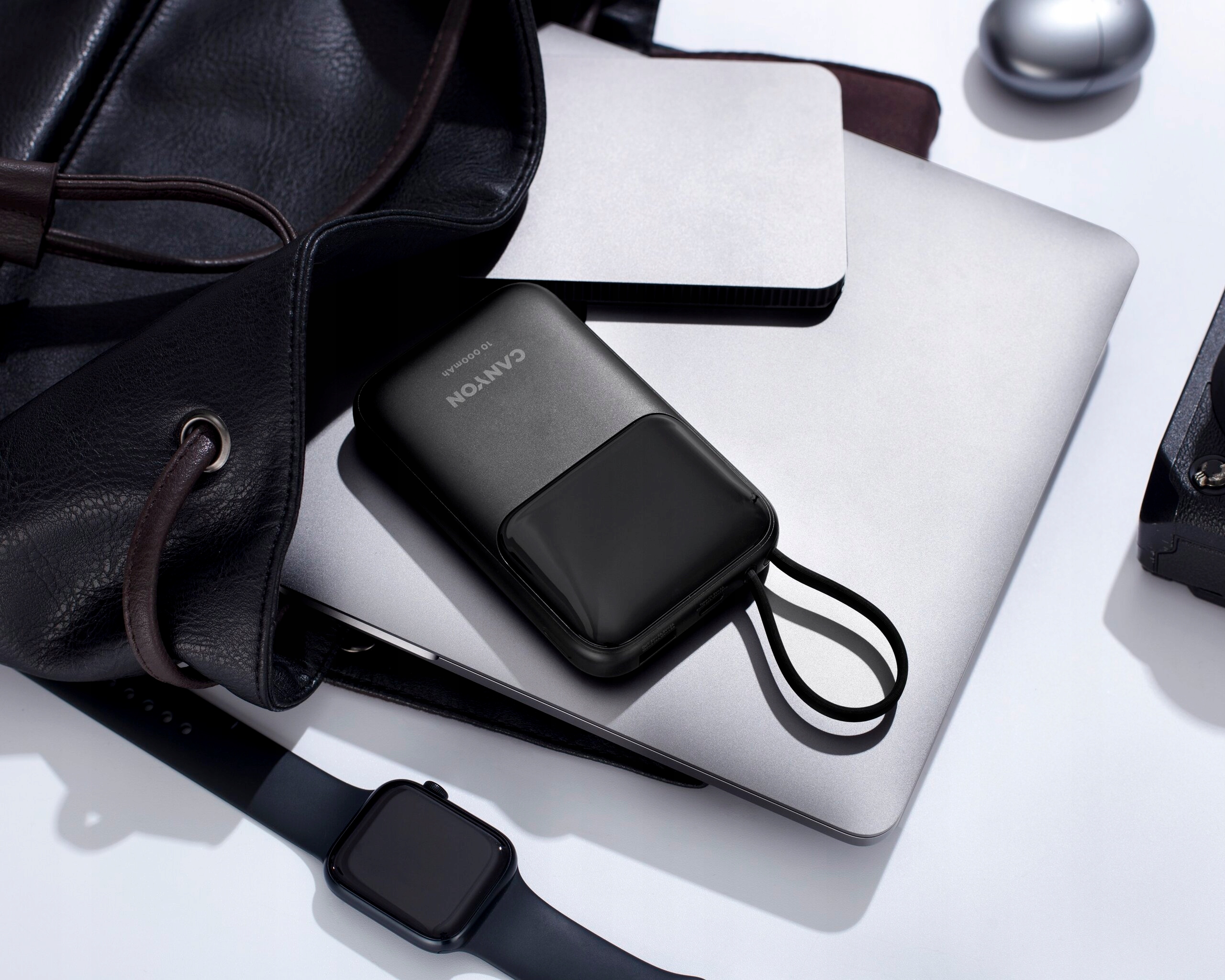 CANYON Powerbank OnPower 101 z kablem 10000 mAh PD22.5W Czarny — 14