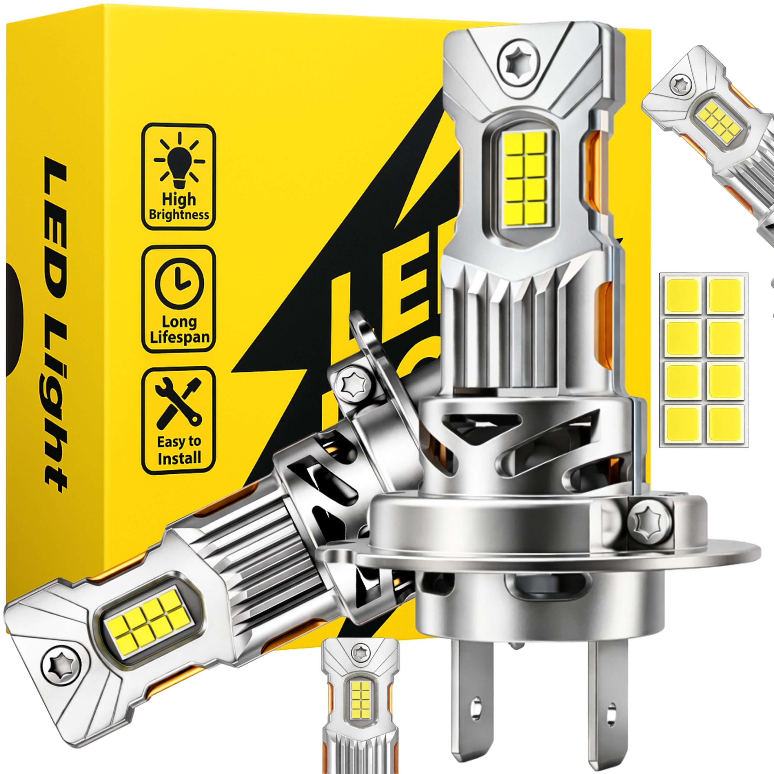 Žárovky H7 Led Homologace Canbus Xenon Bílé Silné Retrofit White Ledové