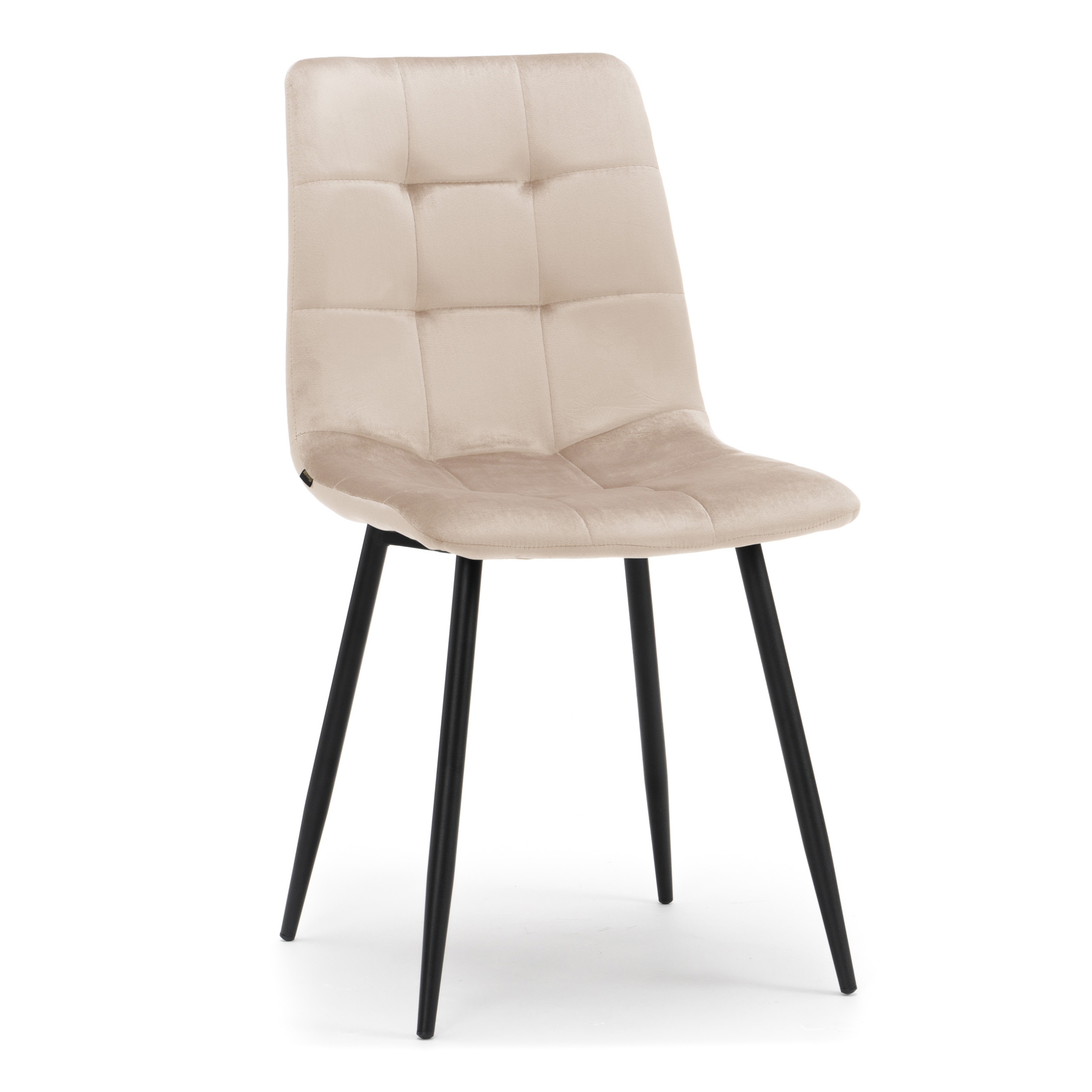 Čalouněné Prošívané Velurové Křeslo Do Obývacího Pokoje Jídelny Béžové Parma