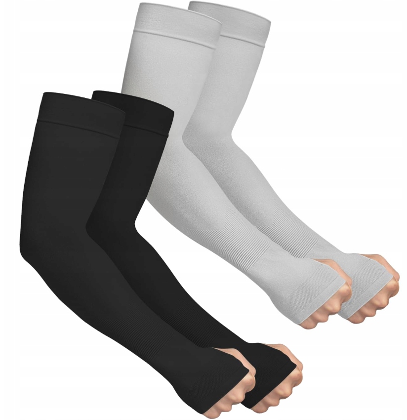 4szt ELASTYCZNE RĘKAWY KOMPRESYJNE SPORTOWE NA RĘKĘ UV ROWER BIEGANIE