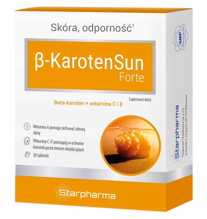 Beta Karoten Sun FORTE Starpharma 30tab Opalenizna