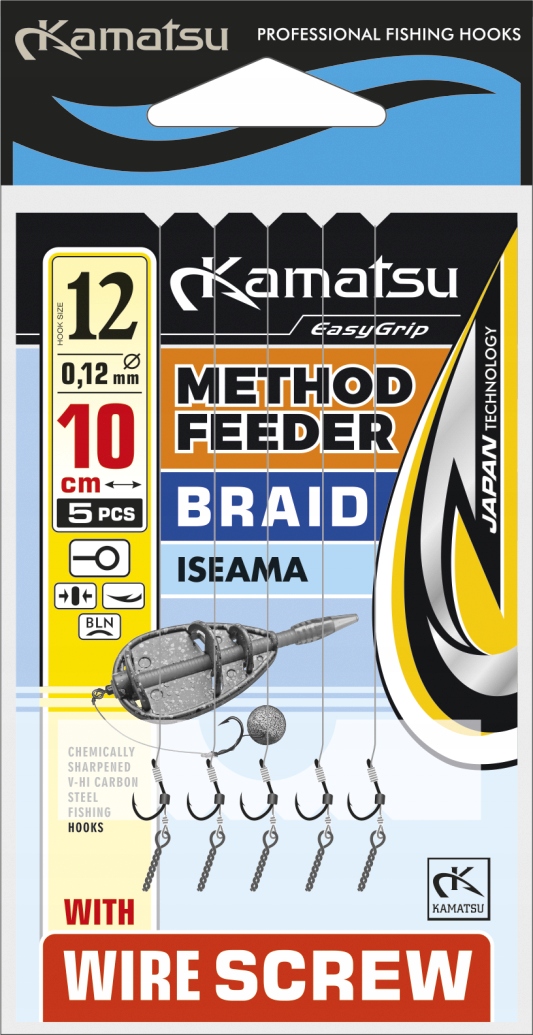 Kamatsu Haki method feeder Iseama nr 8 plecionka z wkrętką