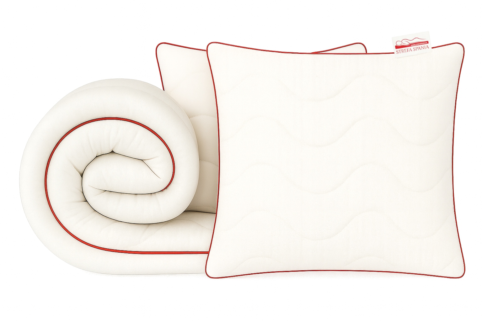 Sada Linea Rosso Přikrývka 220x200 2pack 2x Polštář 70x80 Polsko