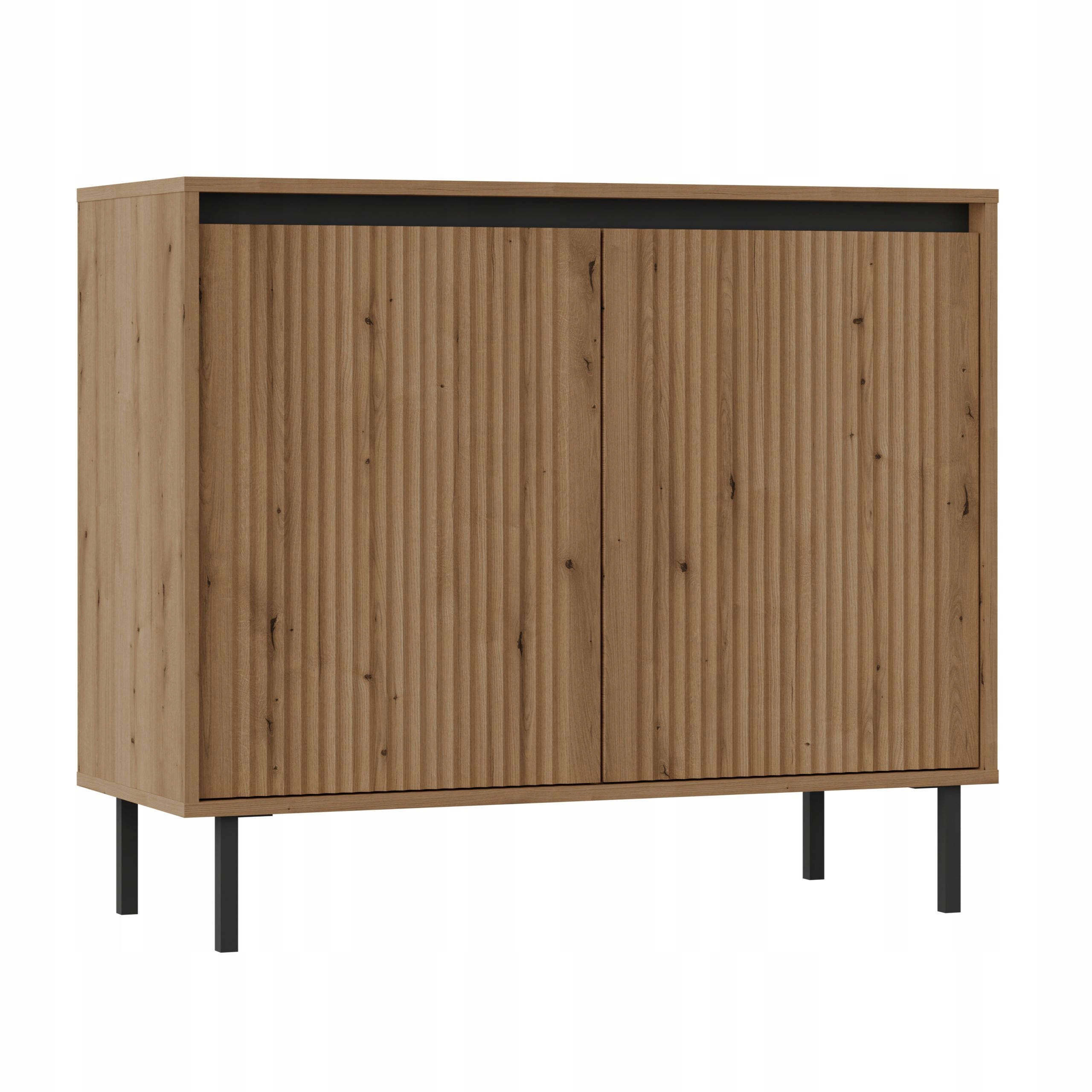 Komoda Ostia 100 cm do obývacího pokoje Ložnice 2 Dvířka Dub Evoke Coast