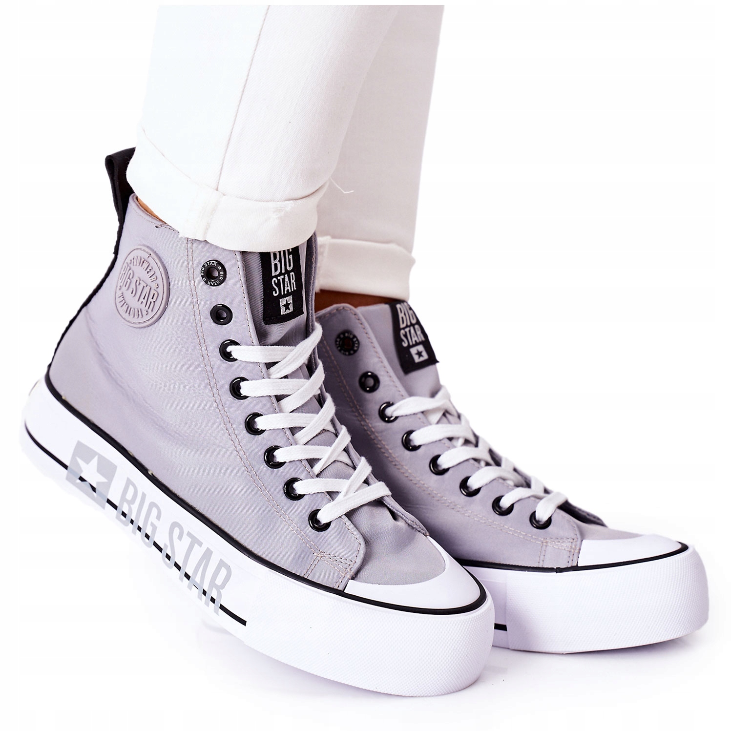 

Wysokie Trampki Big Star II274016 Szare 40