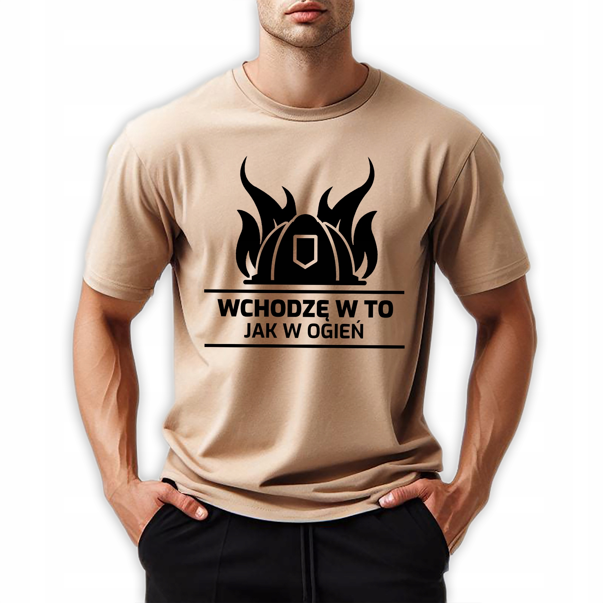 Pánské pyžamo Vstupujem Do Toho Jako Do Ohně pro hasiče Jaro L Top Vzory