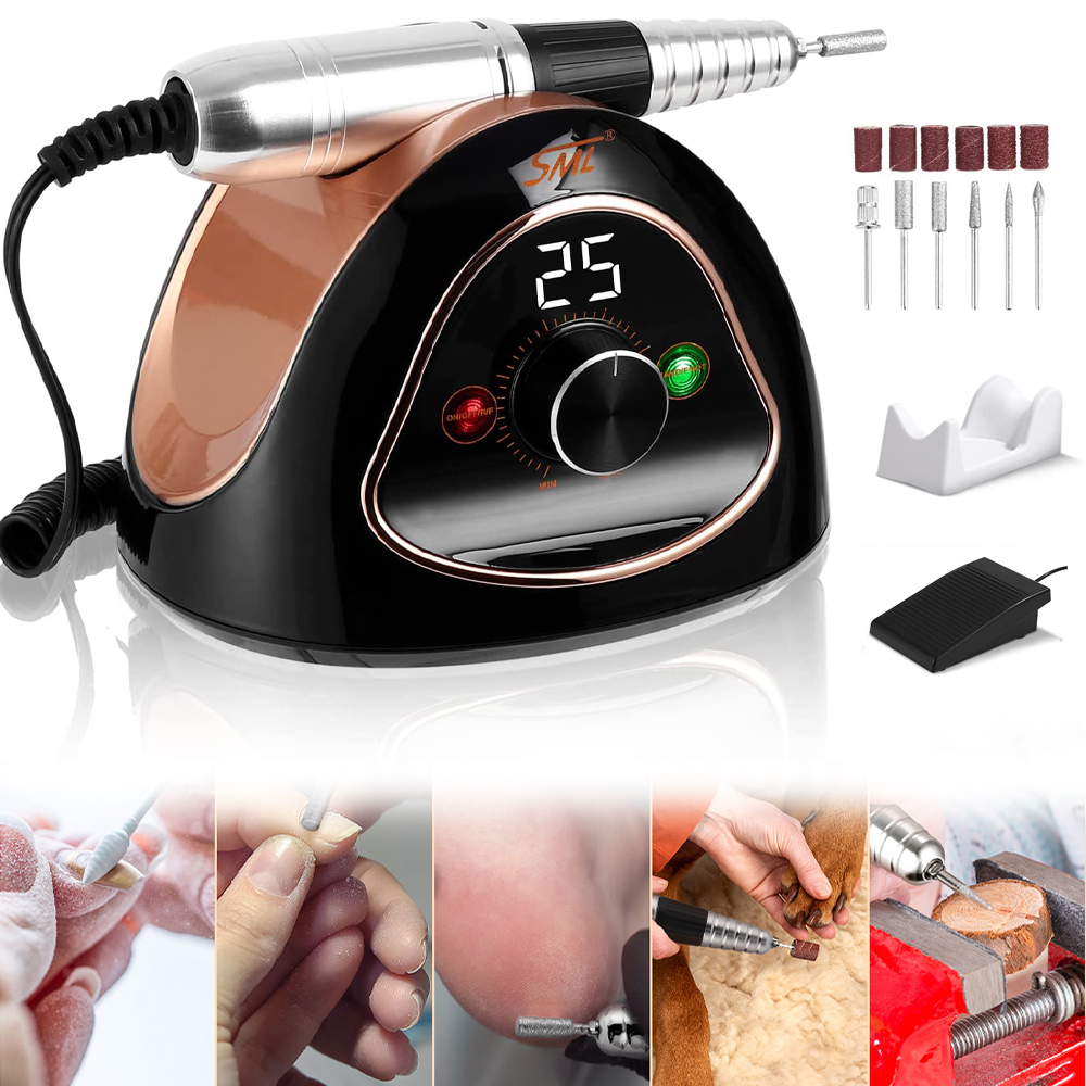 Pilník Na Nehty S Nastavitelnou Rychlostí A Pedálem 45000 U/min