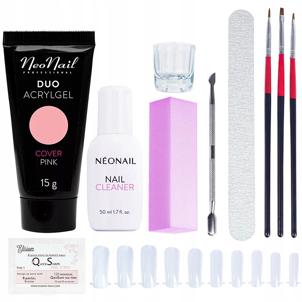

Neonail Duo Acrylgel 15 g Zestaw +formy +akcesoria