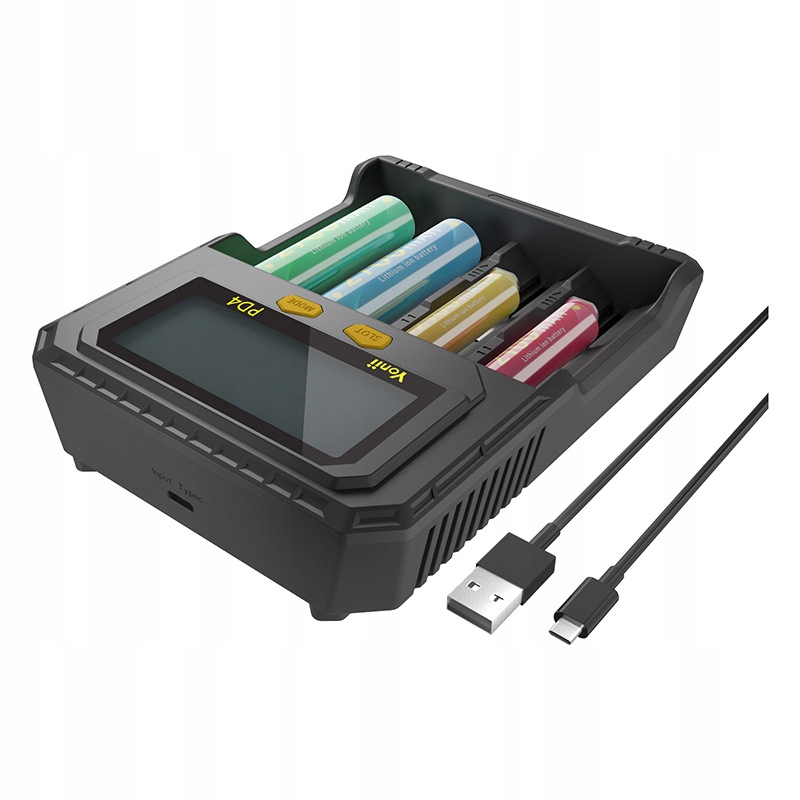 Rychlá Nabíječka Pro Baterie Aa a Aaa 18650 21700 26650 PD4