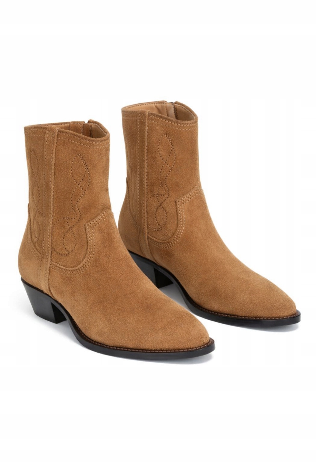 Camel Kovbojské Boty S Vzory A Semišovou Kůží 39 1I3A