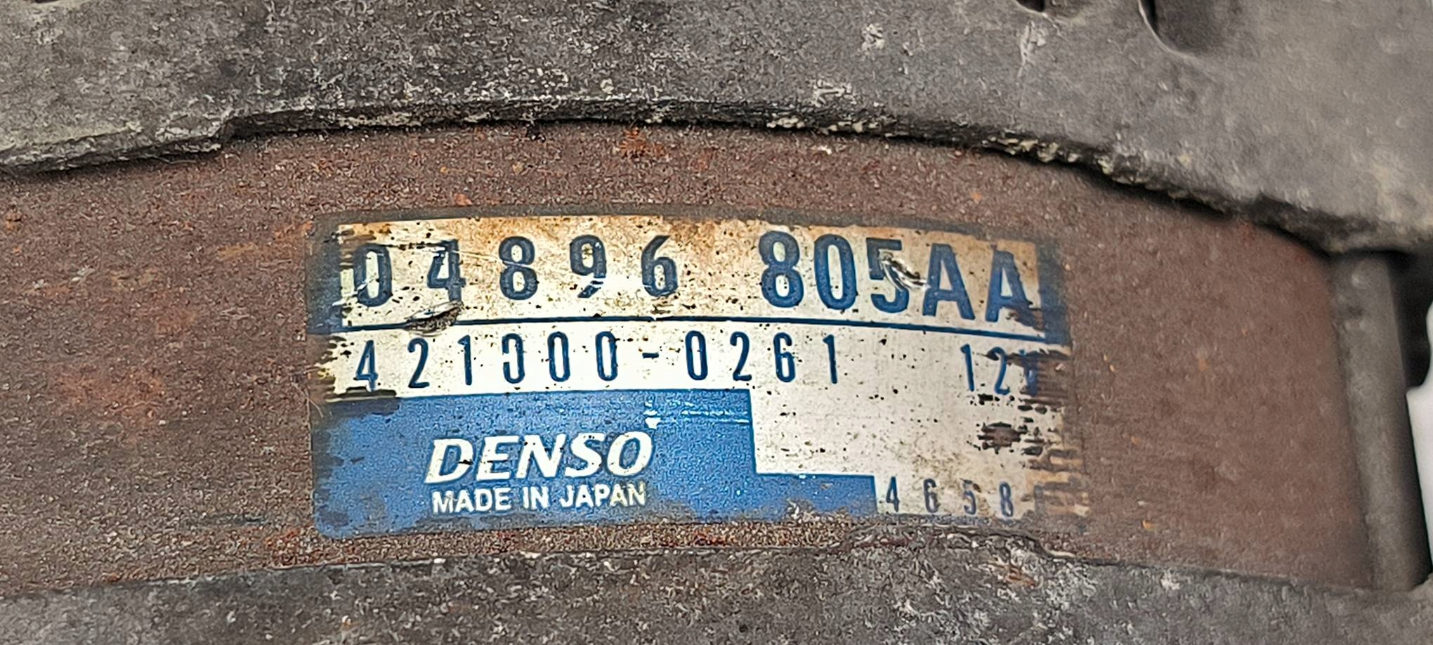 alternátor 421000-0261 CHRYSLER