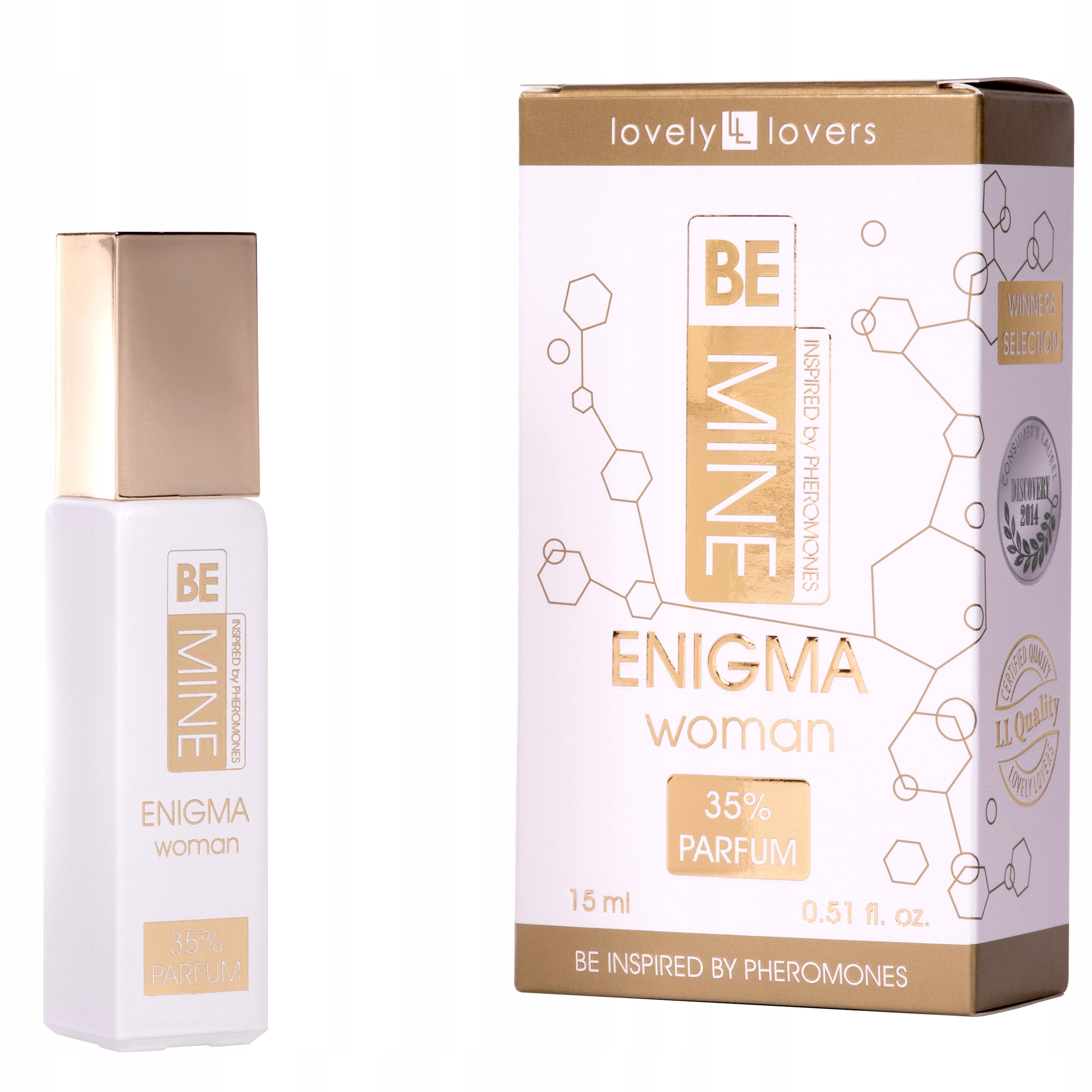BE-MINE ENIGMA MOCNE PERFUMY Z FEROMONAMI FEROMONY STĘŻENIE 35% DAMSKIE Rodzaj feromon