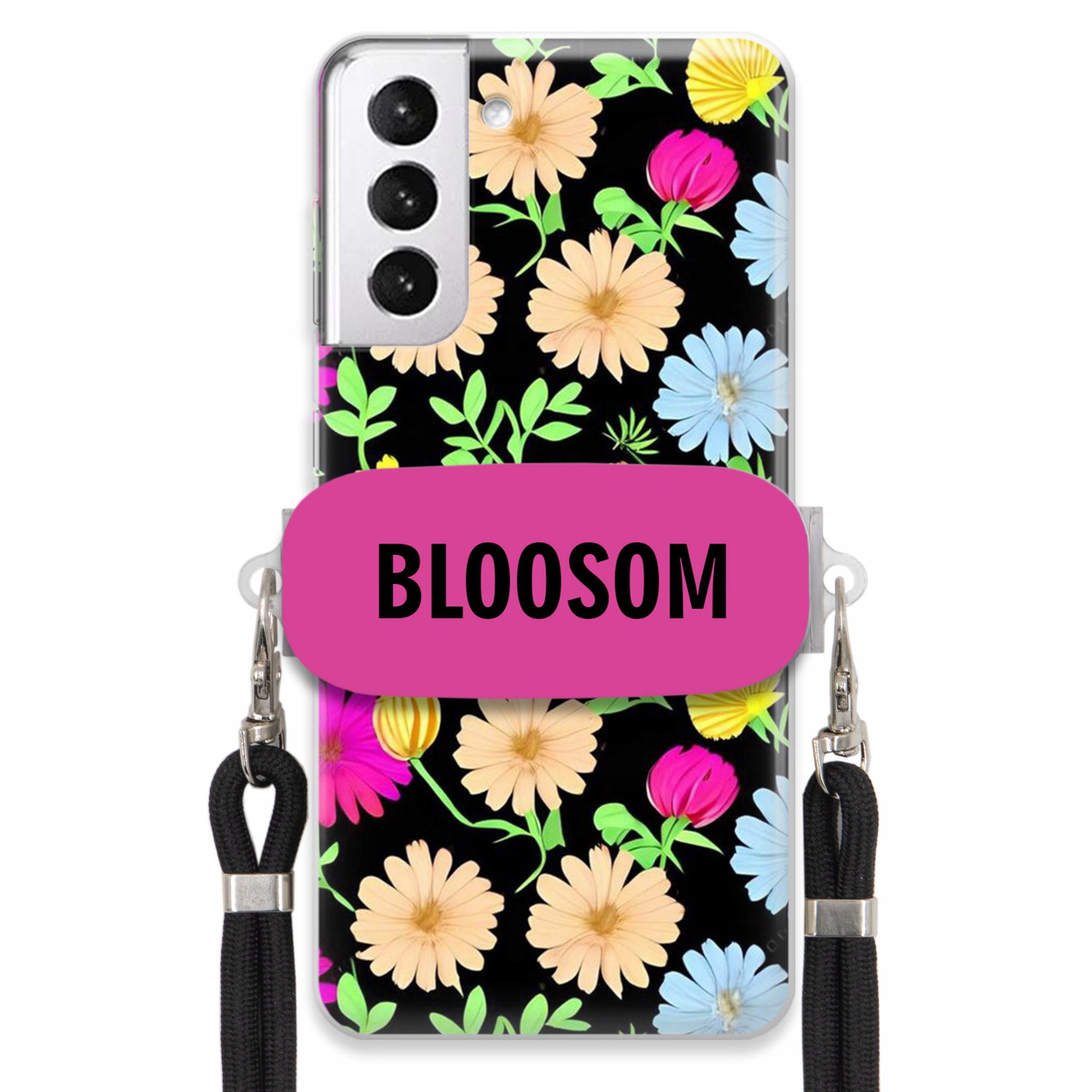 Pouzdro Držák Crossbody pro Samsung S21 Plus Kryt Květiny Bloosom Flower