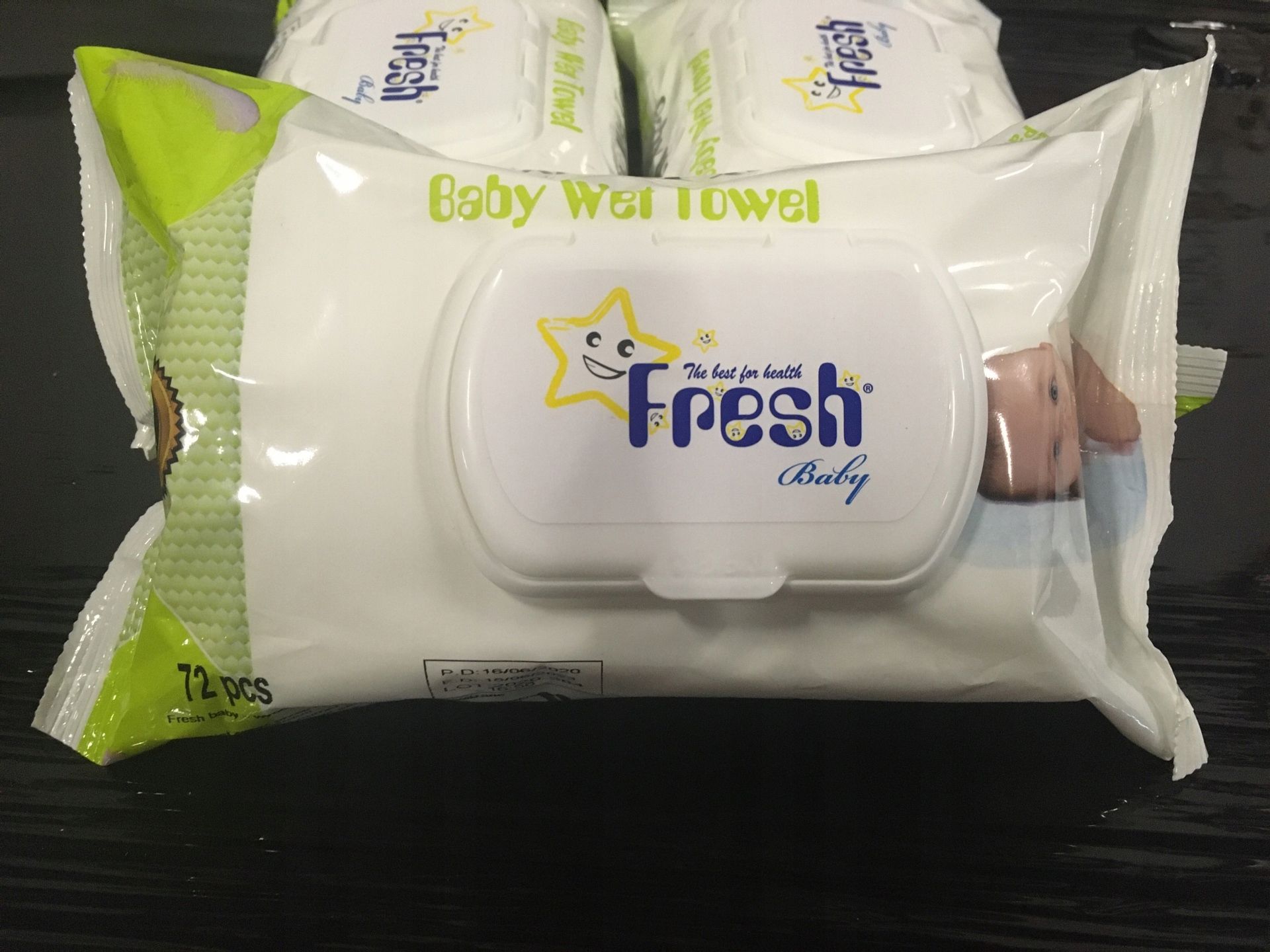 Chusteczki nawilżane 72 szt. dla dzieci z klipsem! Marka Fresh Baby