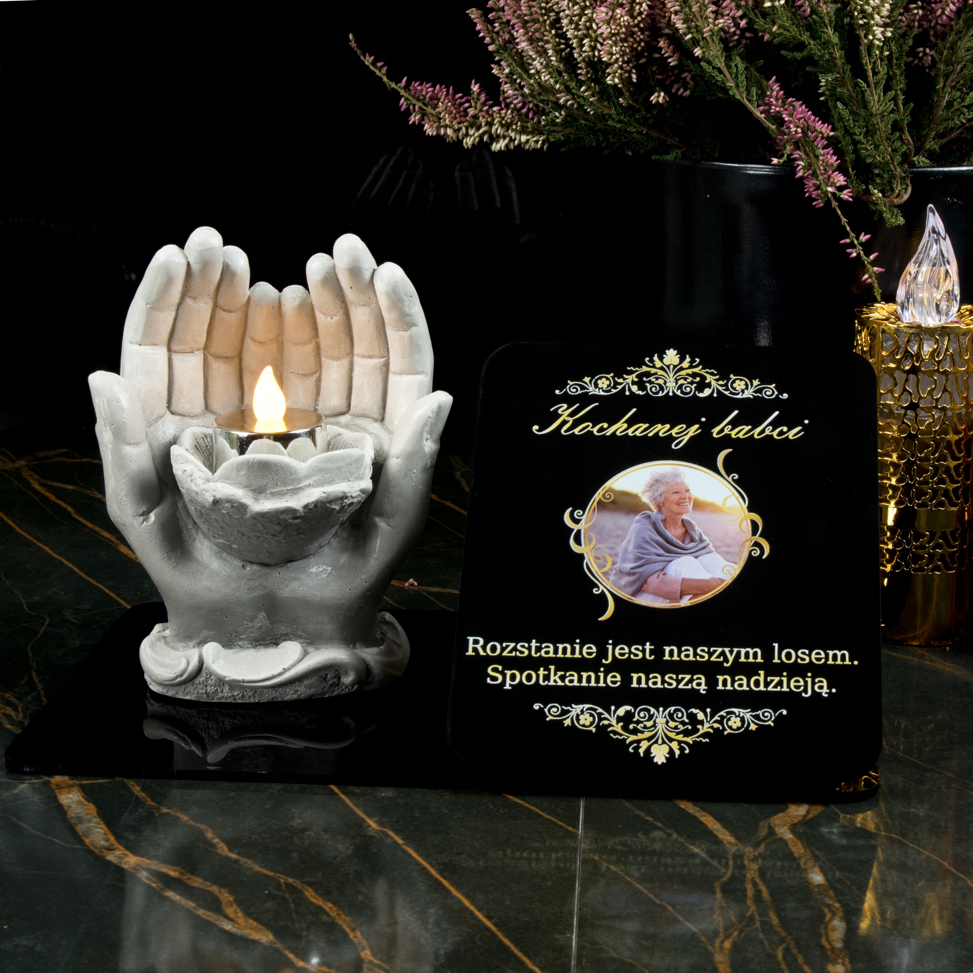 ZNICZ LED STATUETKA ZE ZDJĘCIEM NA CMENTARZ GRÓB Kod producenta 549976