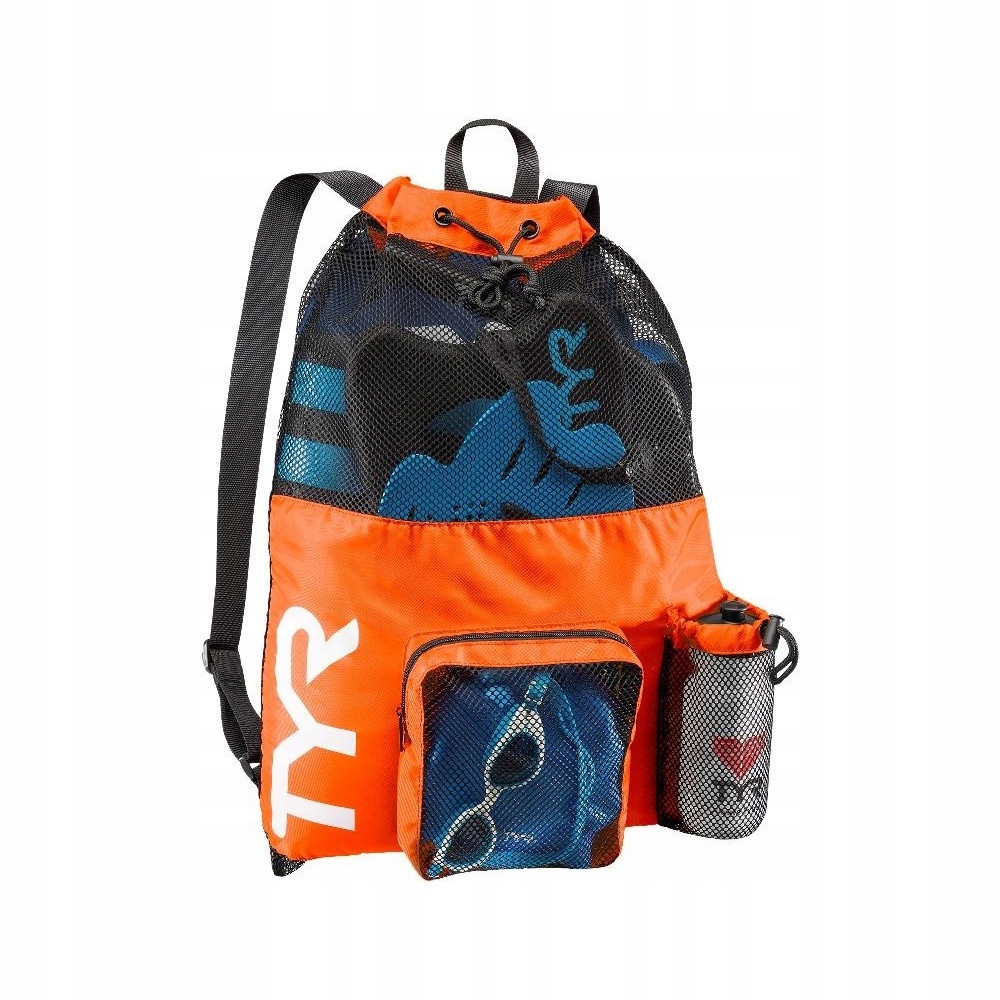 Plavecký vak Tyr Big Mesh Mummy Bag 40 l fluo/oranžový