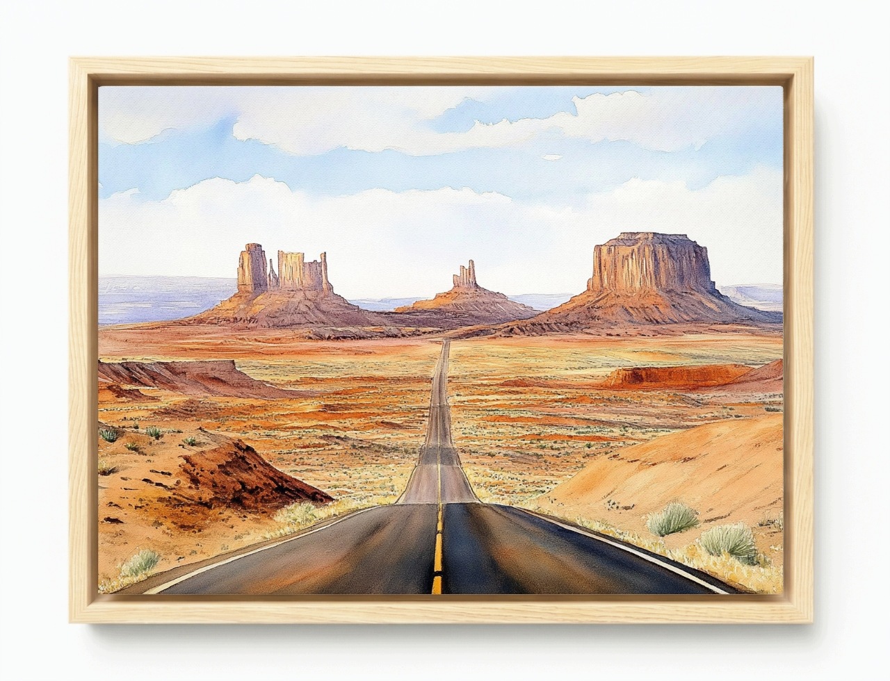 Obraz Rám American Box Monument Valley Cesta Púšť Usa Utah 80x60
