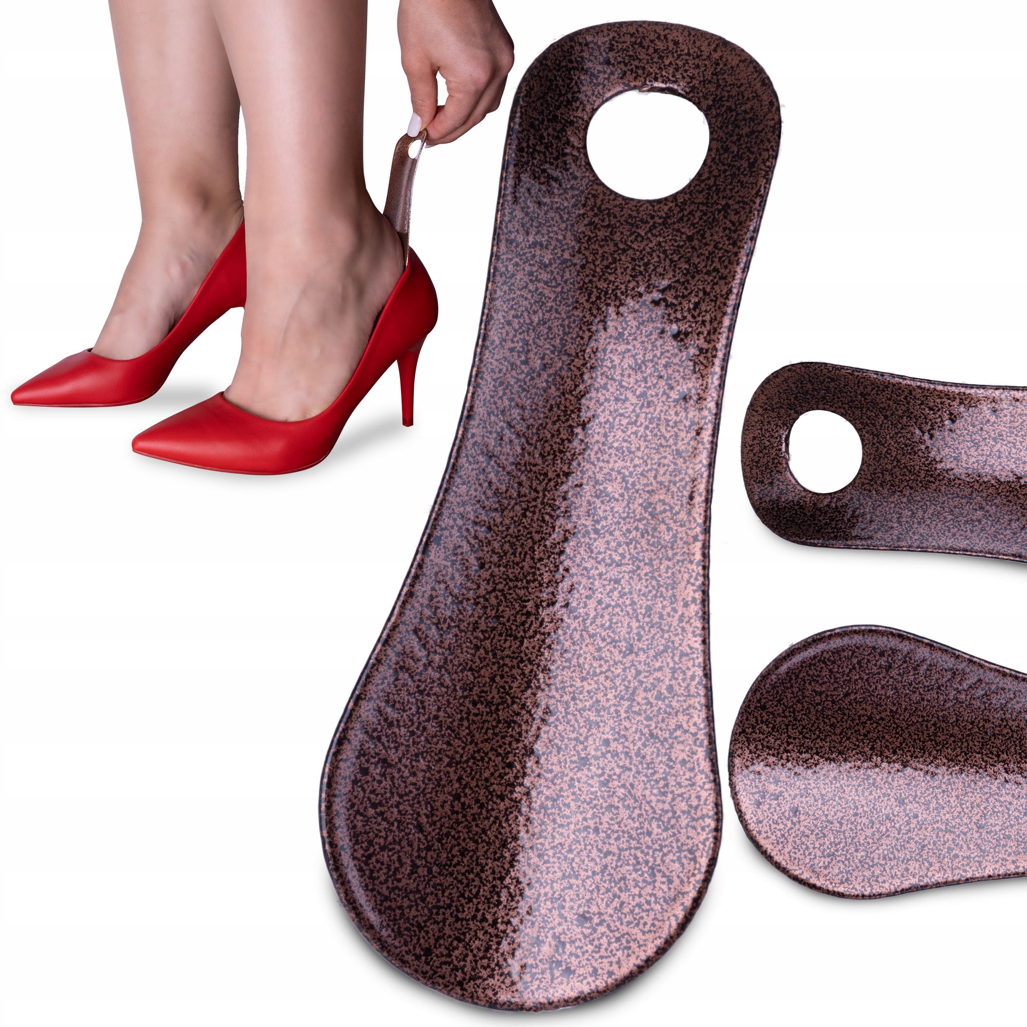 

Kieszonkowa metalowa łyżka do butów 12 cm