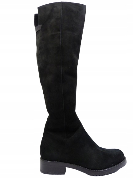 černé klasické dámské zateplené kozačky, pohodlné kozačky Sala 37