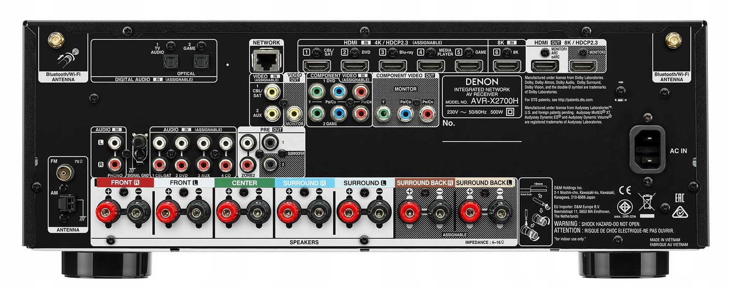 POLK AUDIO RESERVE KOMPLET KINA Z DENON AVR-X2700H Rodzaj subwoofera brak w zestawie