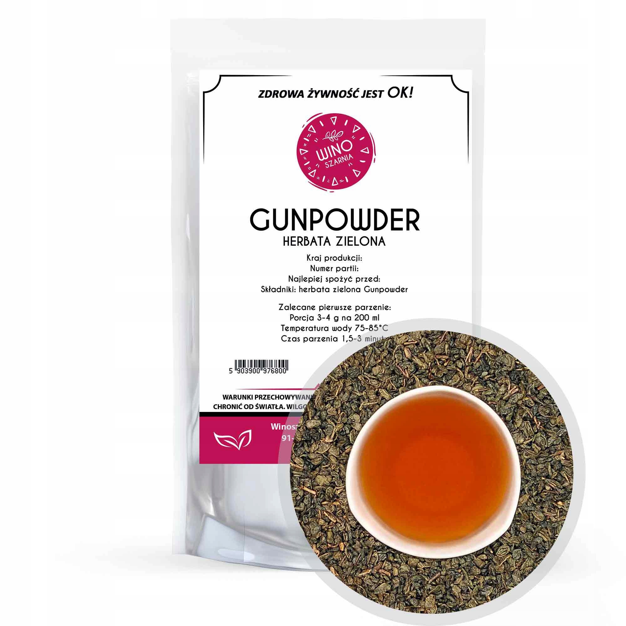 Herbata zielona GUNPOWDER - 50g Waga 50 g
