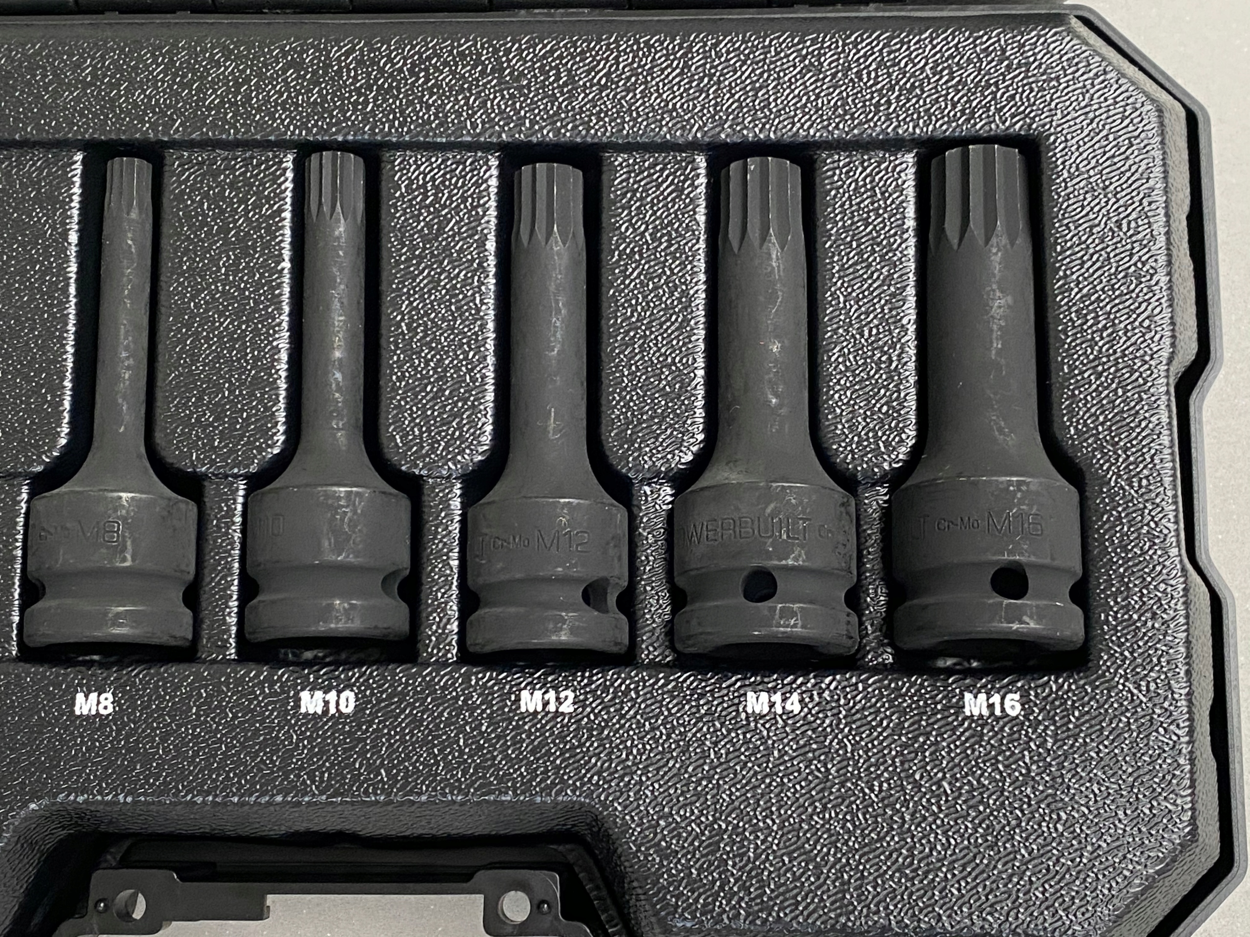 POWERBUILT NASADKI UDAROWE 1/2'' SPLINE 7 SZT 5-16 Marka inna