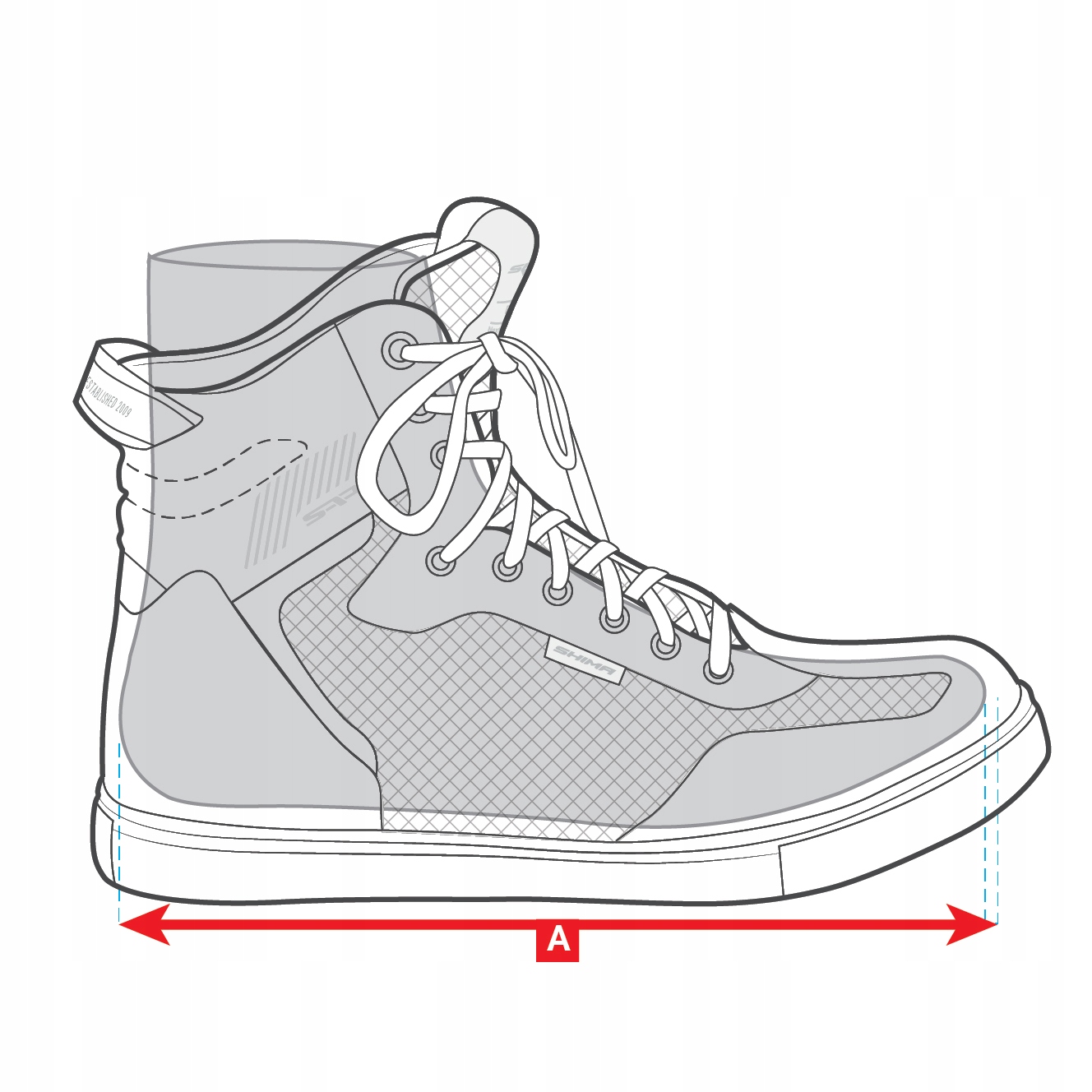 BUTY MOTOCYKLOWE | SHIMA SX-6 WHITE/RED | KRÓTKIE MĘSKIE MIEJSKIE + GRATISY Kolor biały