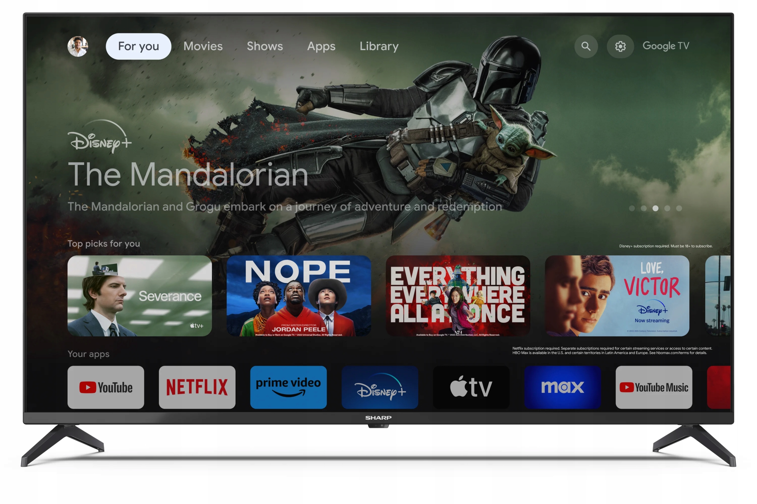 Telewizor LED Sharp 43GL4260E 43" 4K UHD Google TV Bluetooth Smart TV Google TV