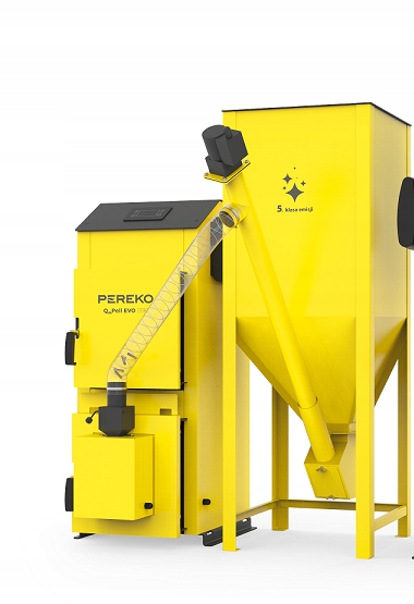 Piec na pellet kocioł stalowy Pereko QmPell 12 kW 5 klasa Ecodesign