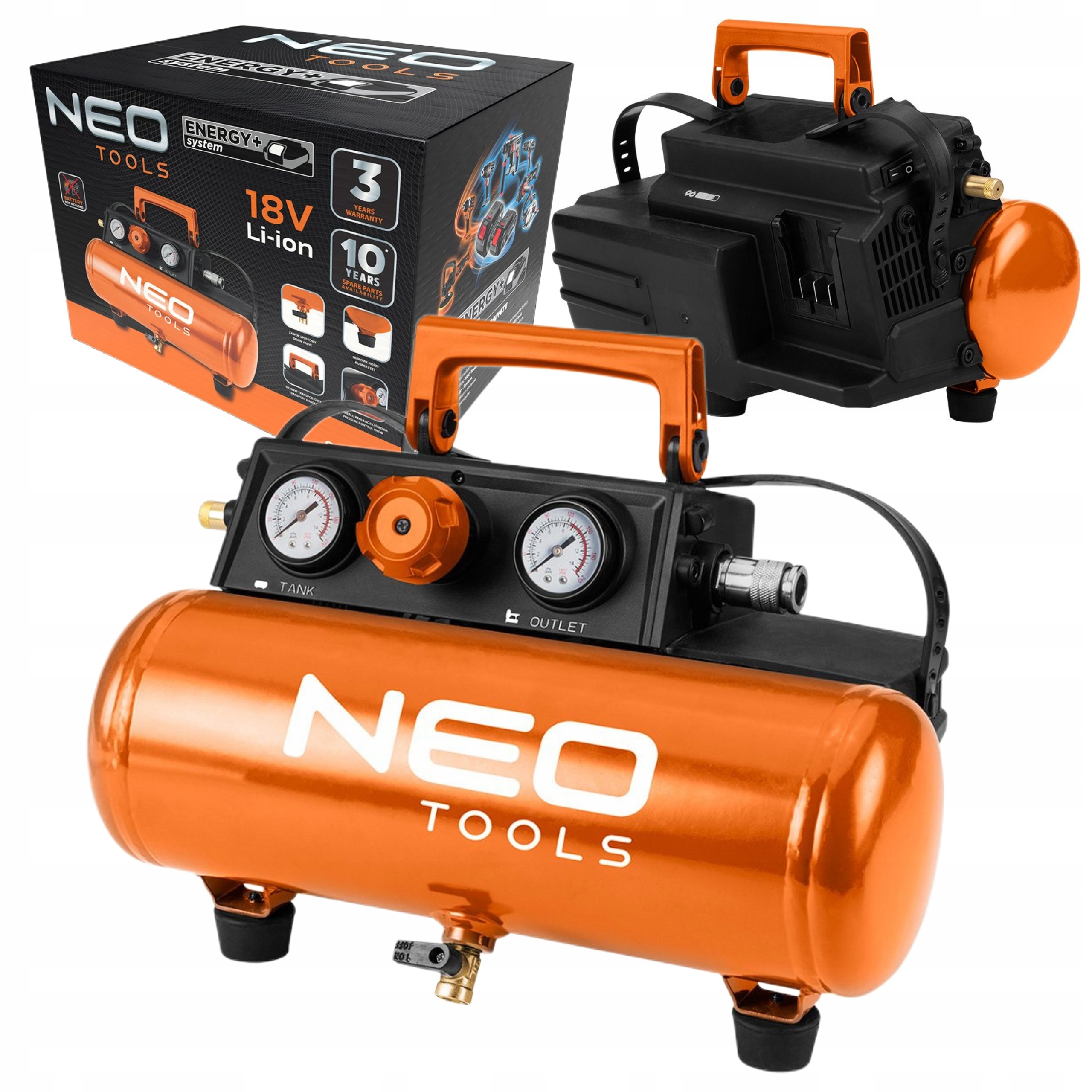 Neo Akumulátorový Kompresor 8 Bar 3,8 L Energy+ 04-620