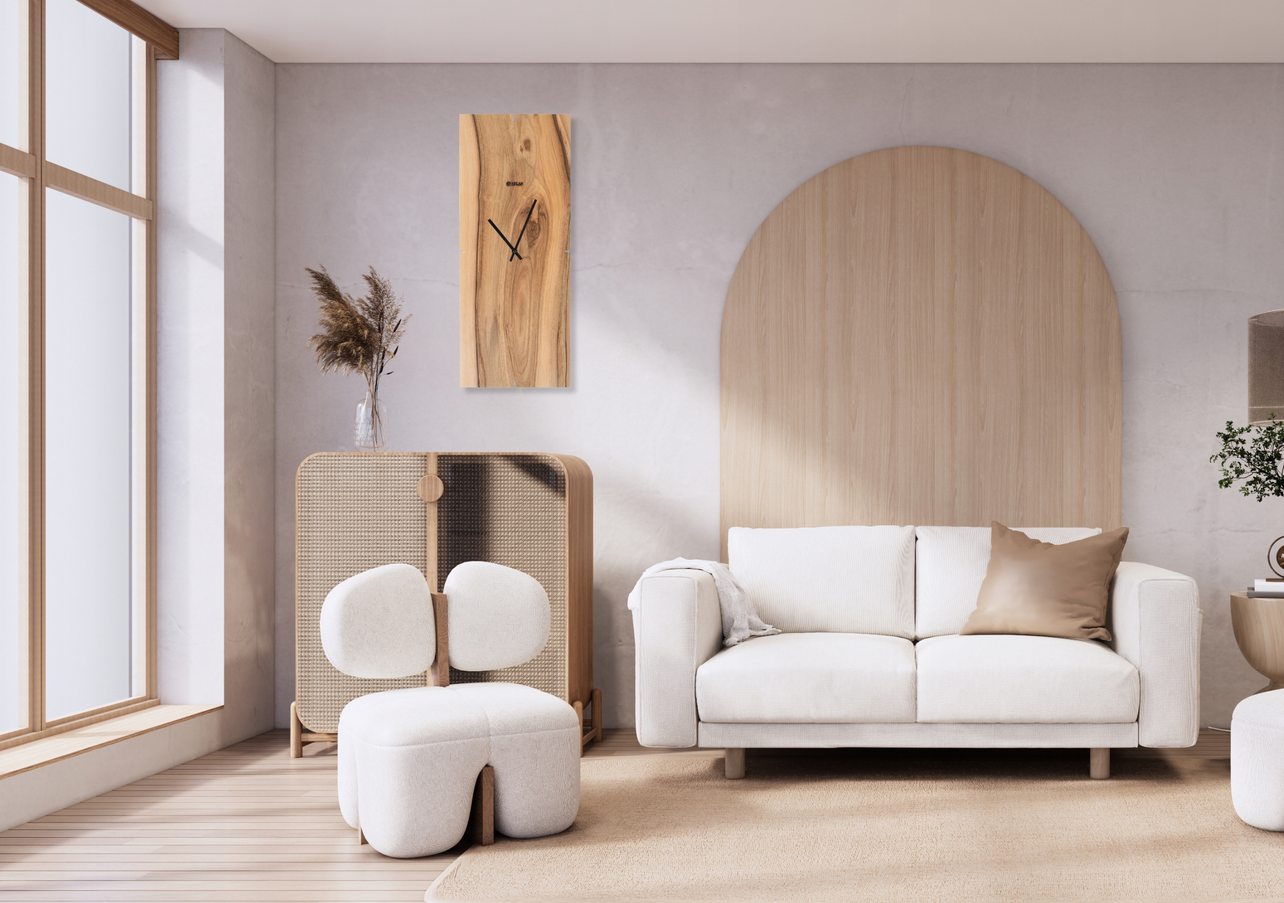 Zegary Ścienne z Drewna Duże 50 cm Wyjątkowe Solidne Lite Loft Retro Parlan Typ ścienny