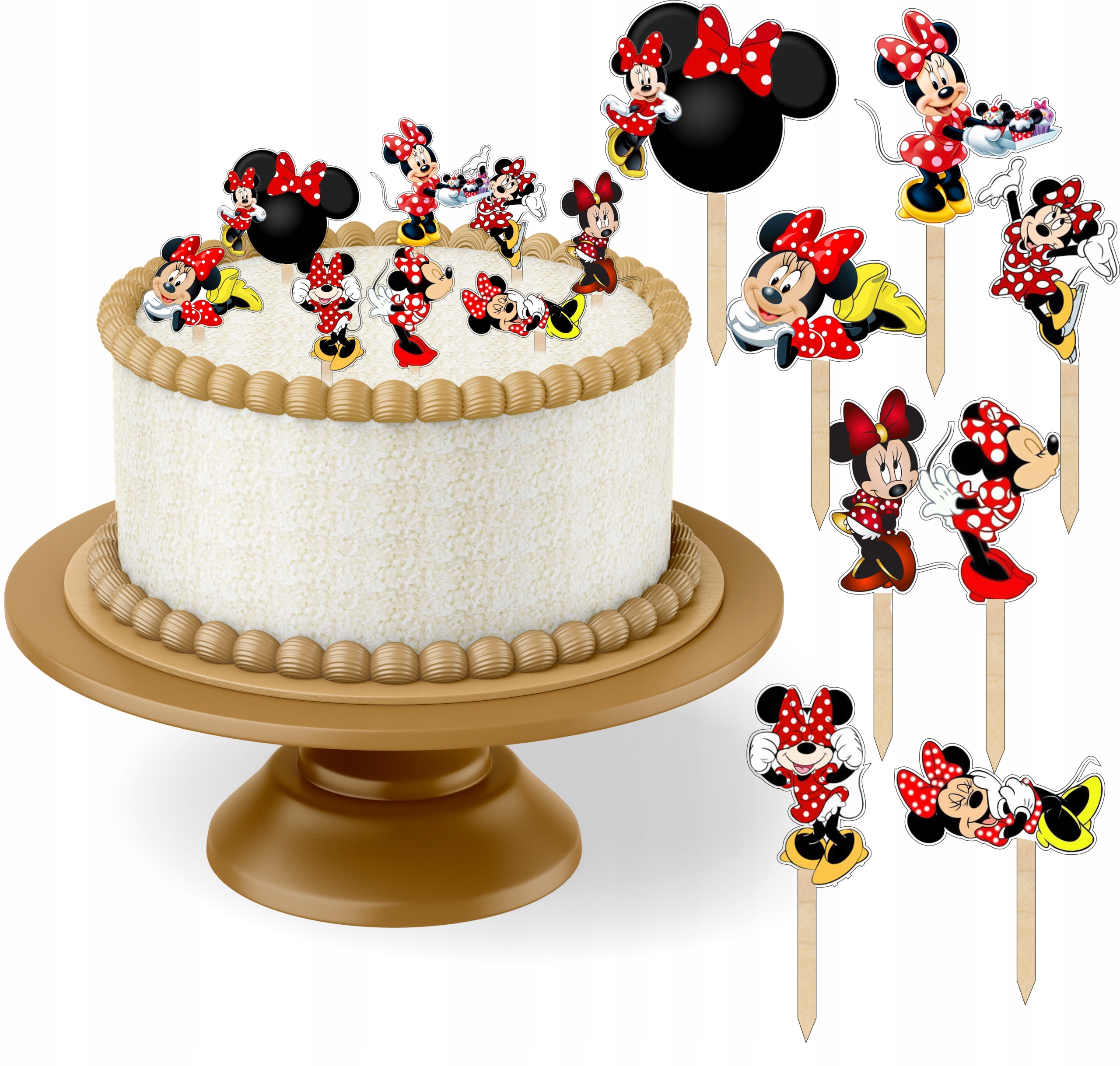 

Kolorowe Mini Toppery Na Tort Myszka Minnie