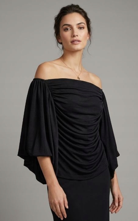 Gaelle Noir Černá Halenka S Odhalenými Rameny (s)