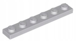 LEGO PŁYTKA 1X6 JASNOSZARA NR 3666 - 2 SZT
