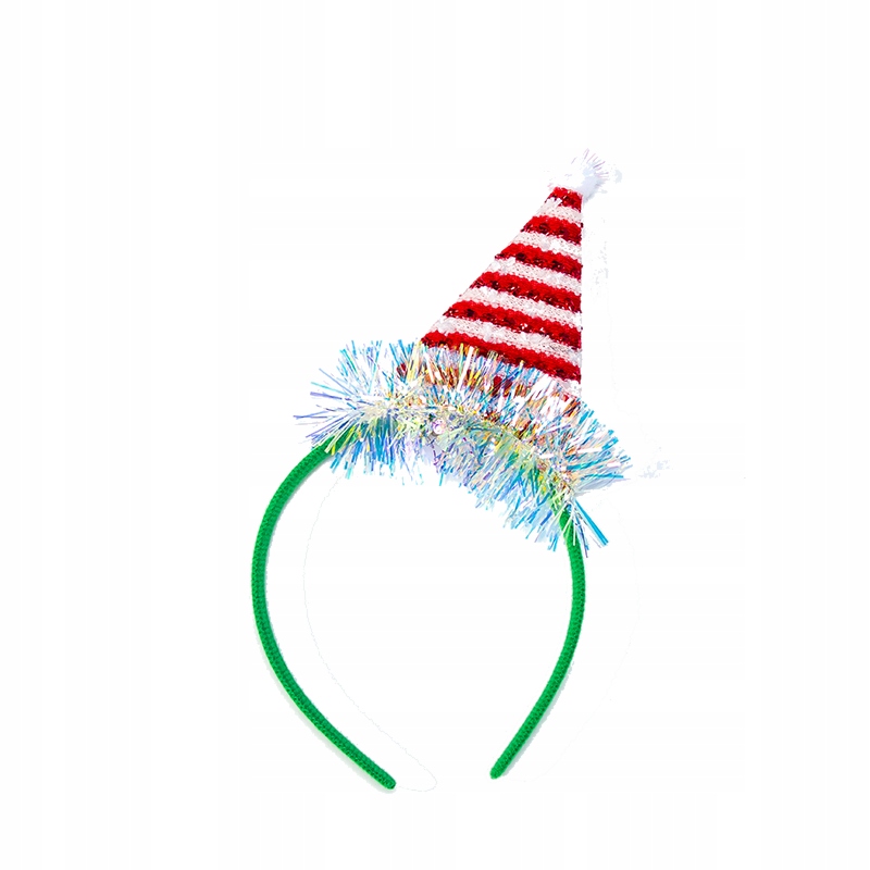 Świąteczna opaska na głowę ozdoba CZAPKA Z BĄBLEM