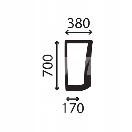 sklo New Holland T5.95 T5.105 přední spodní P