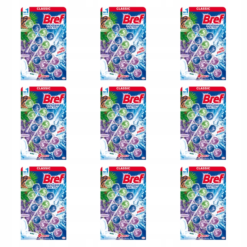 Bref Power Aktiv Borovicový les Levandulové pole 4x50g X9