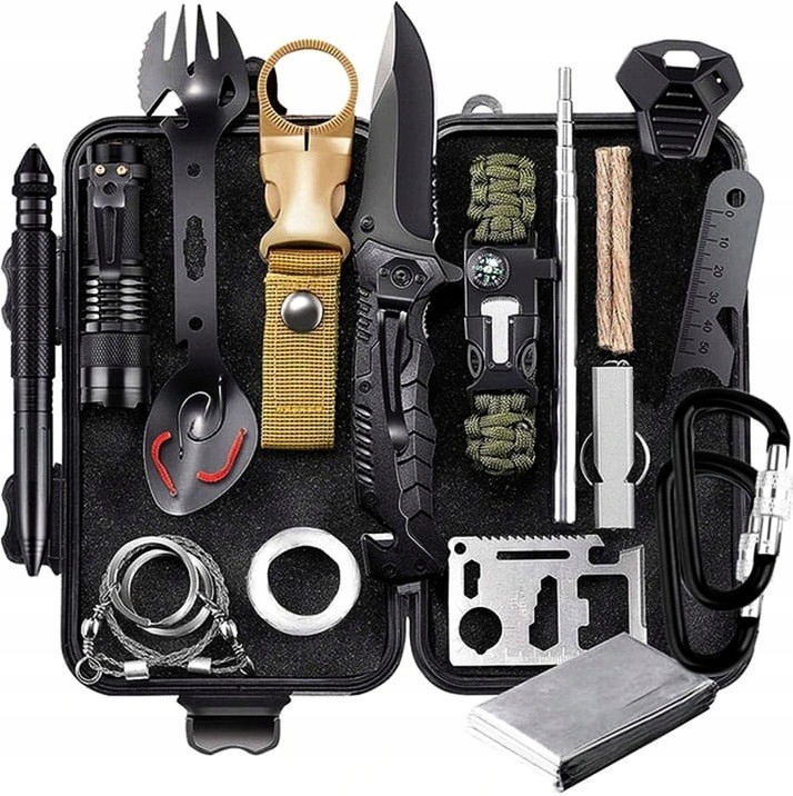 Niezbędnik survivalowy zestaw przeżycia 20w1 001 przetrwania bushcraft