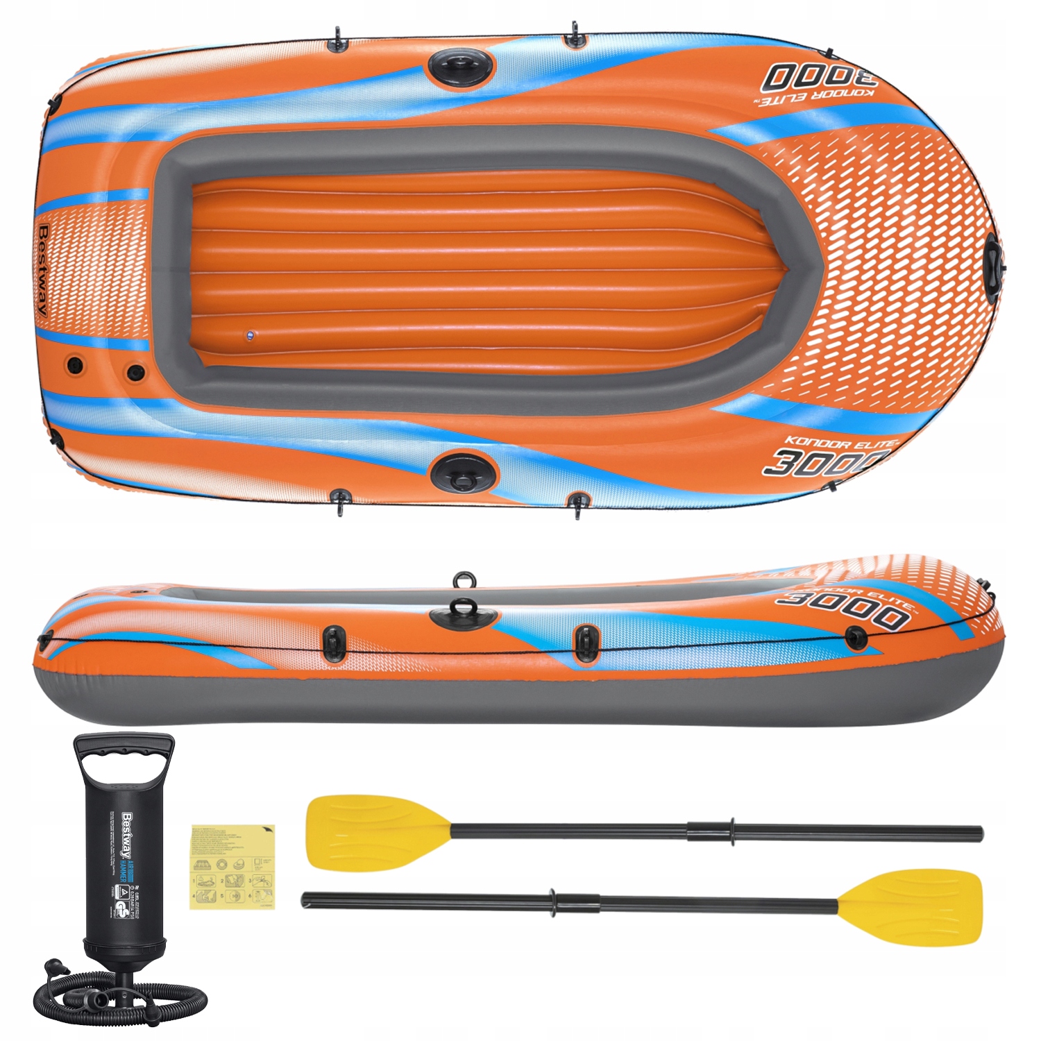 Raft pro 3 osoby sada pádla pumpa Bestway 61145 Kondor Elite 3000