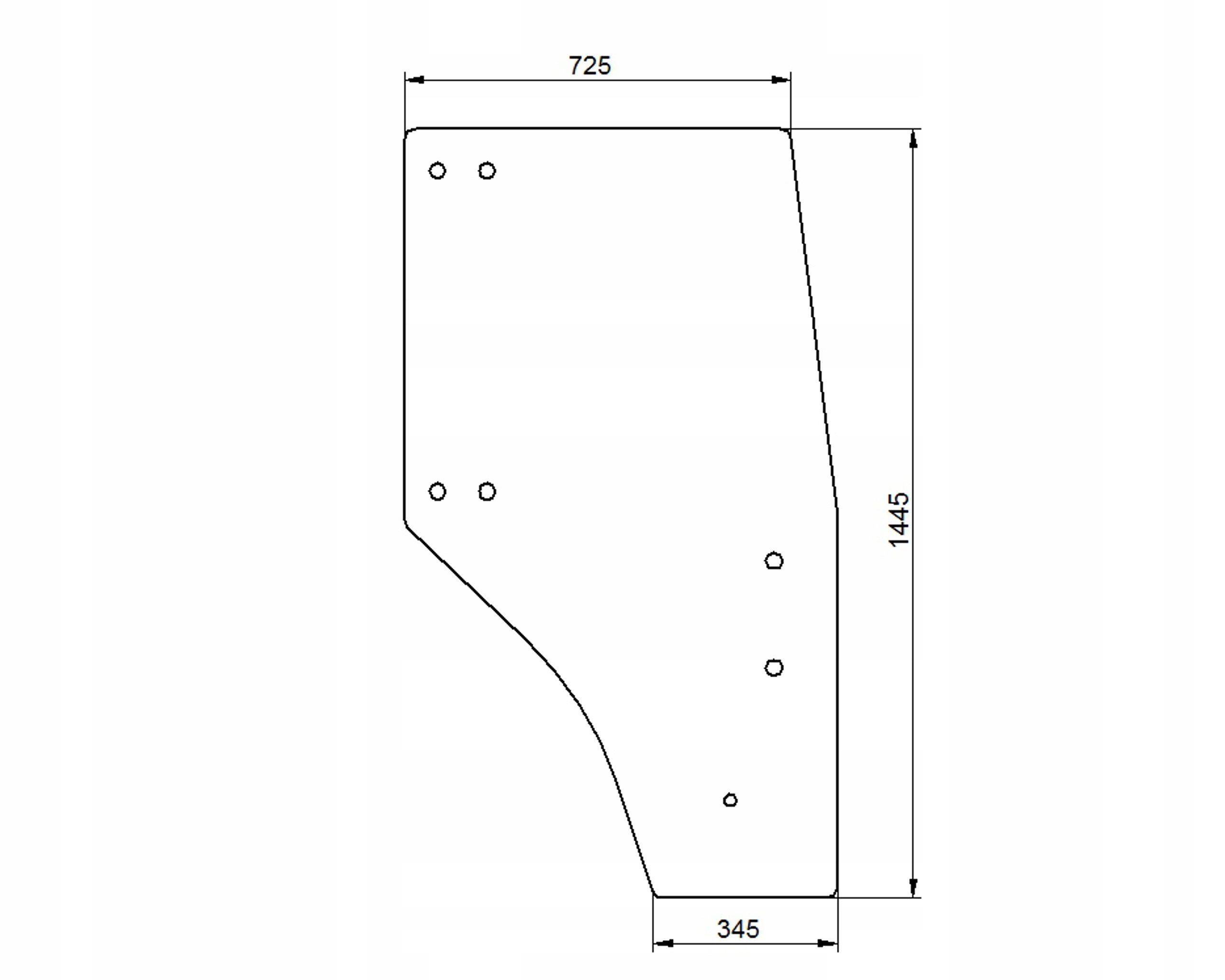 sklo Kubota M6800 M8200 M9000 dveře P 3G71070670
