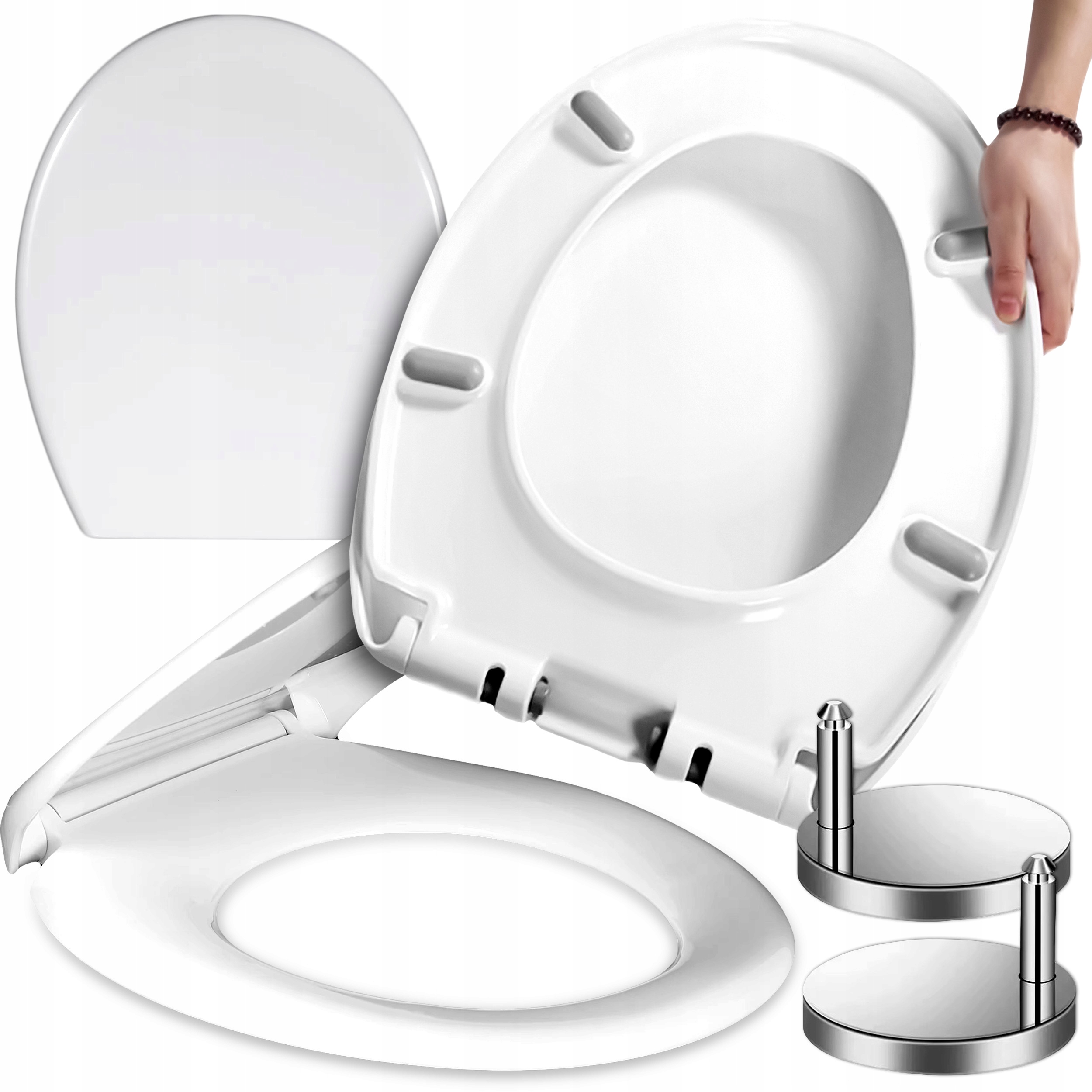 Wc Sedátko S Pozvolným Sklápěním Tvrdé Duroplast pro záchod Kolo Kvalita