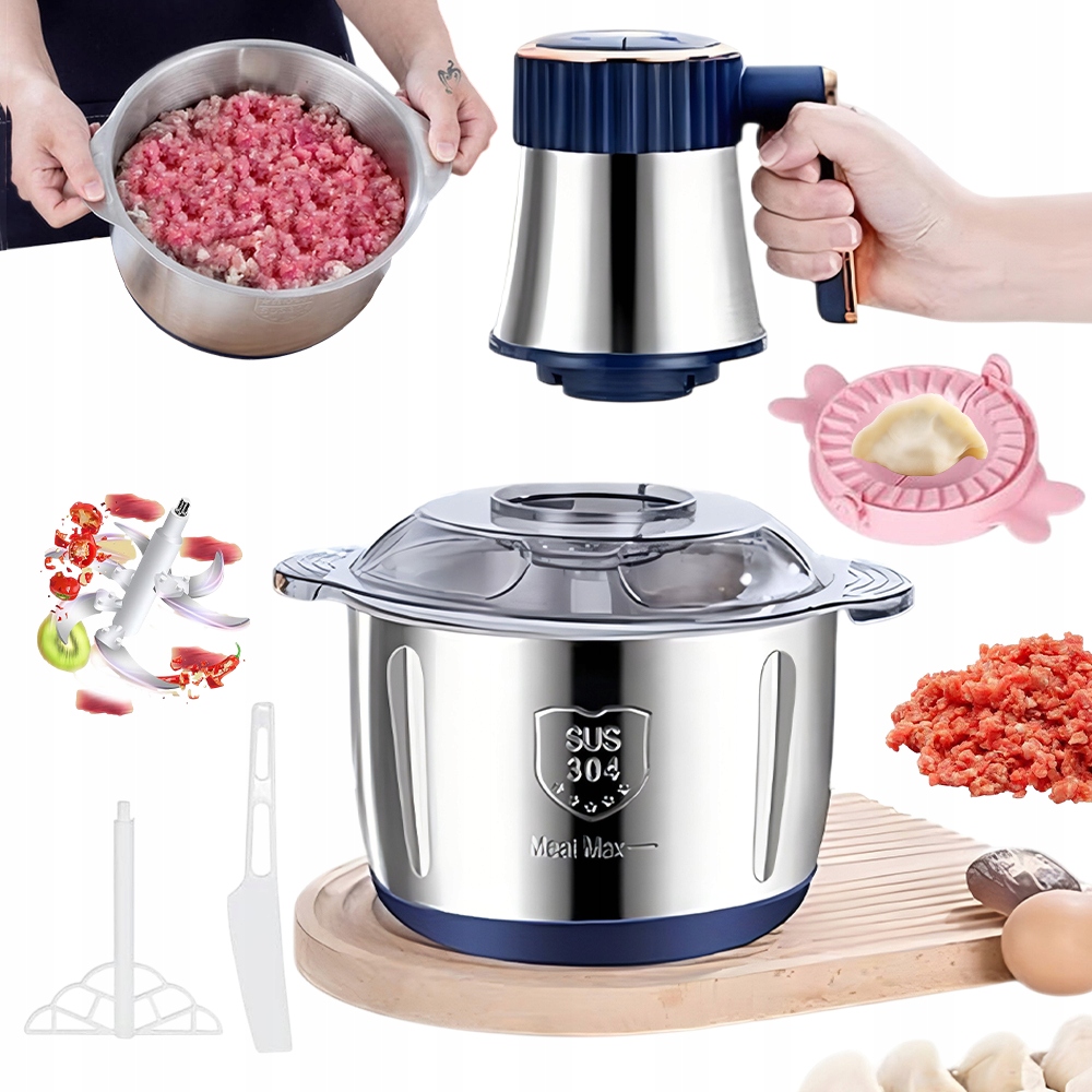 Sekáček Potravin na Zeleniny Ořechů a ovoce Sekáček masa Ocel Miska